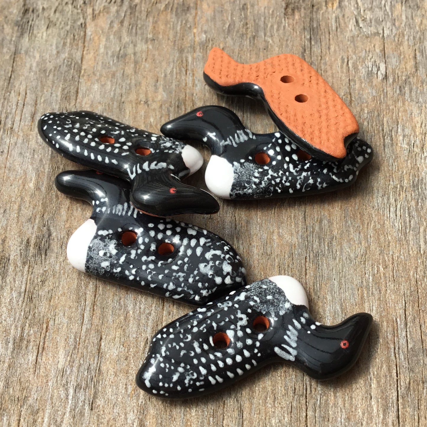 Loon Buttons 3/4" x 1-1/4"