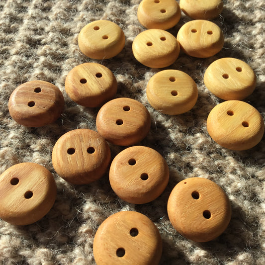 Basic Ash Wood Button 3/4”