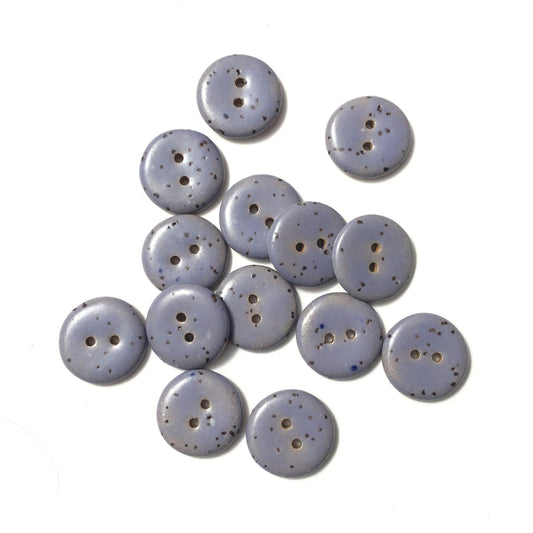 Matte Lavender Fleck Stoneware Buttons - 3/4"
