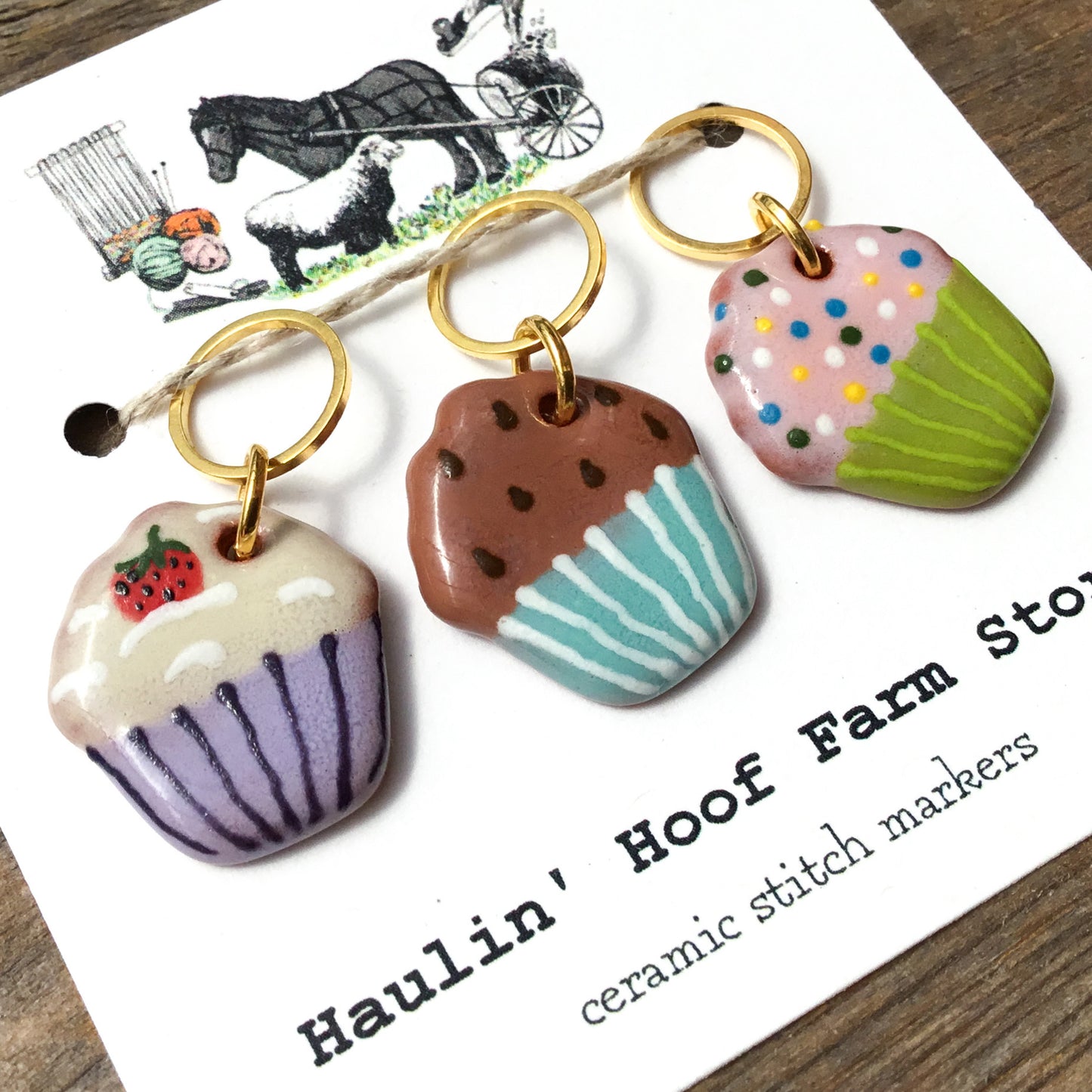 Cupcakes Stitch Marker Sets!