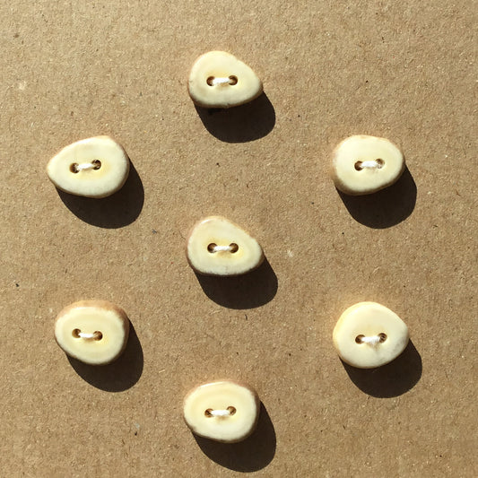 Polished Deer Antler Shed Buttons 9/16" 7-Pack