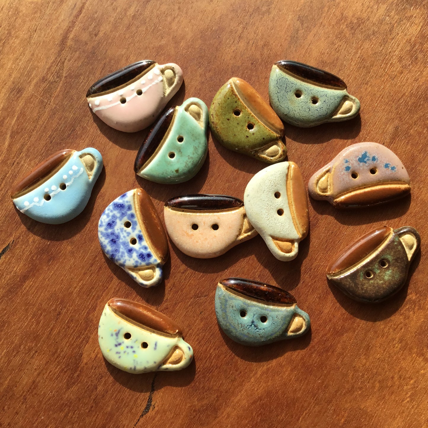 Stoneware Mug Buttons 3/4” x 1-1/8”