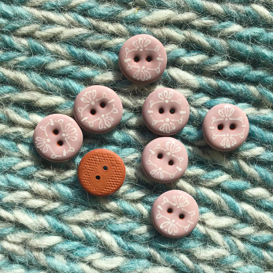 Victorian Lace Buttons - Seabreeze Blue - 3/4"