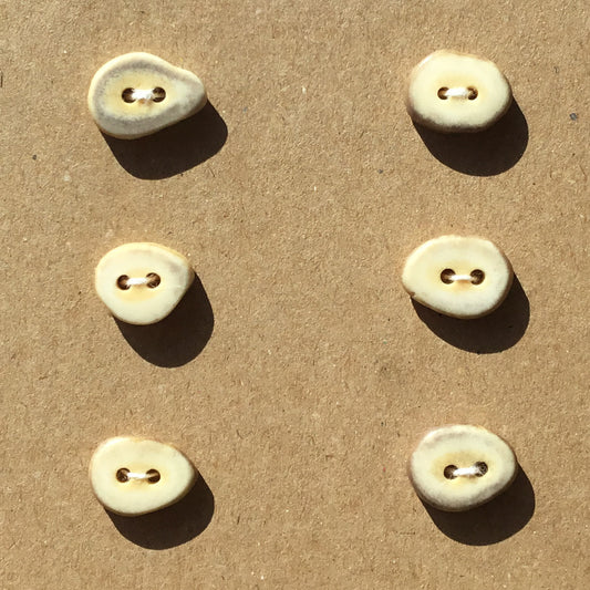 Polished Deer Antler Shed Buttons 5/8" 6-Pack