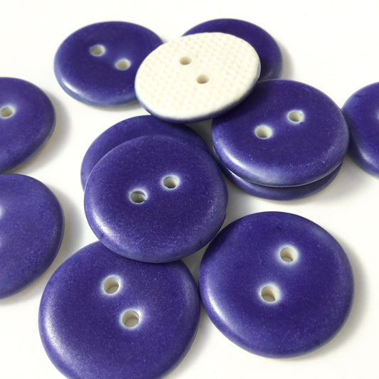 Matte Violet Porcelain Button 7/8"