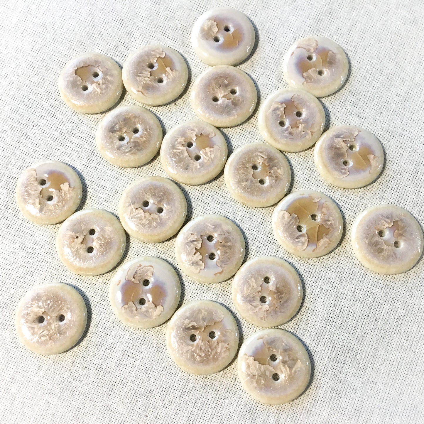 Rose Gold Crystalline Porcelain Button - two sizes