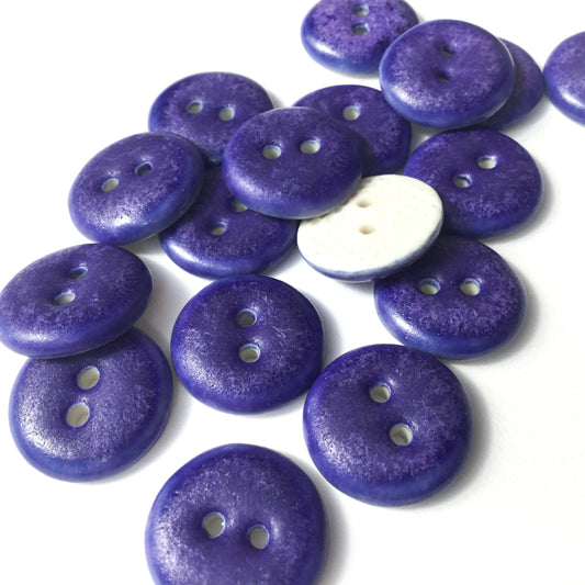 Purple Violet Porcelain Button 5/8"