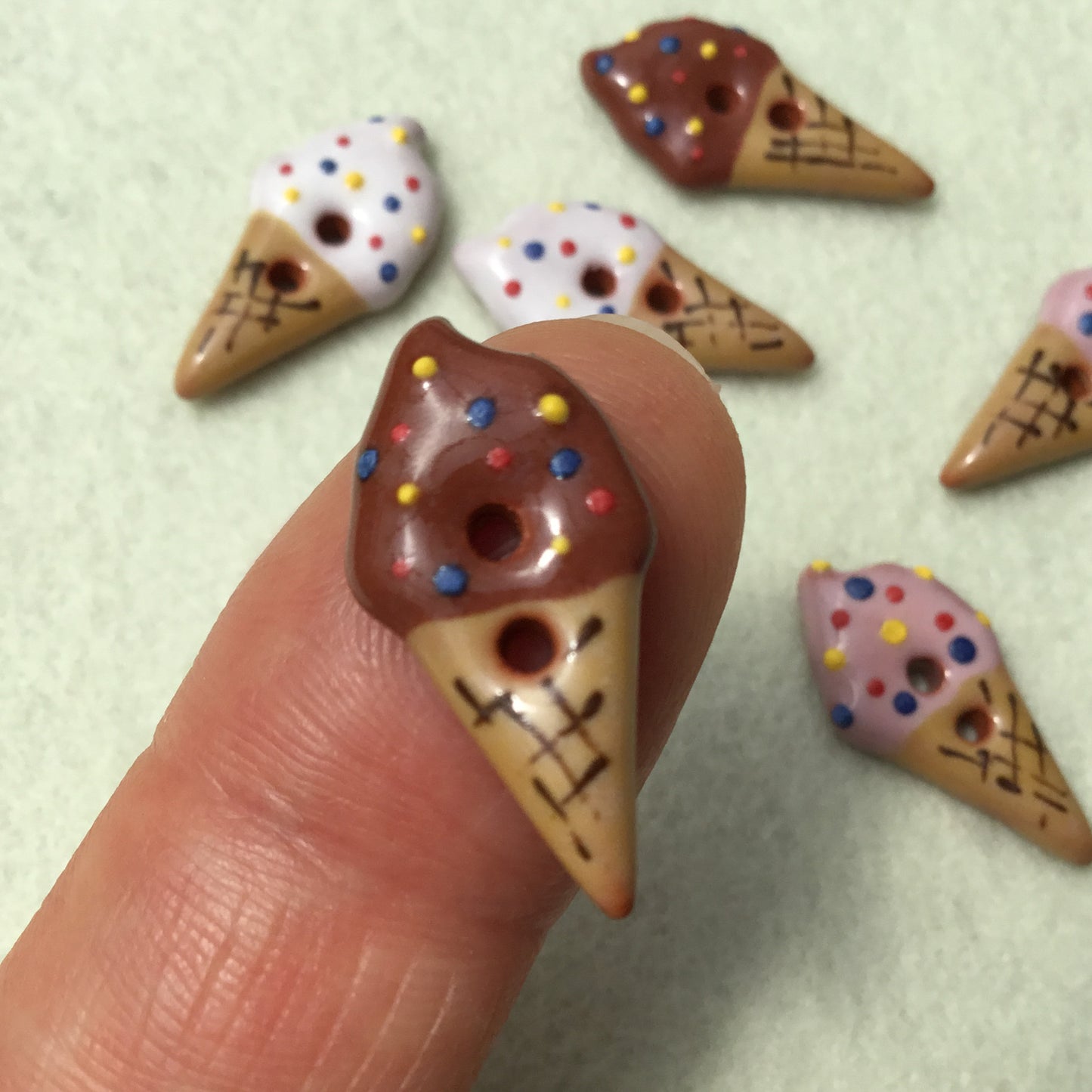 Ice Cream Cone Buttons