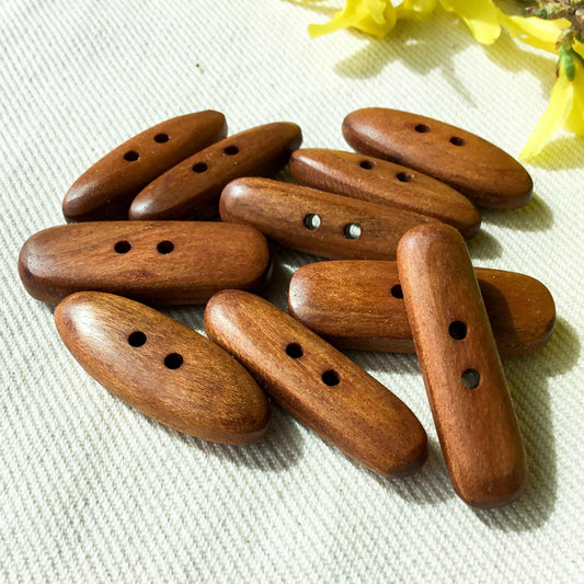 Polished Cherry Wood Toggle Buttons