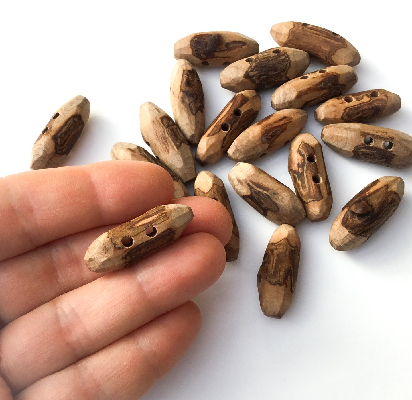 Pear Wood Toggle Buttons 1-1/4” x 7/16"