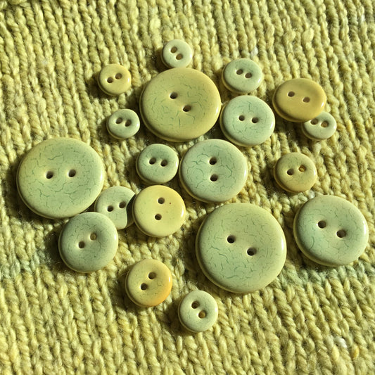 Frosted Melon Porcelain Buttons