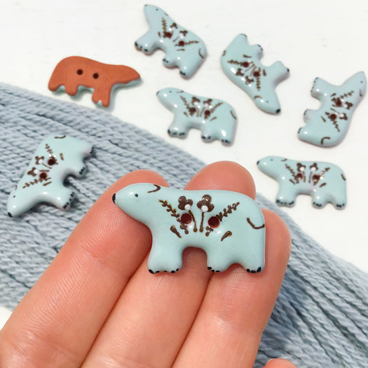 Folksy Bear Buttons 11/16" x 1-1/4”