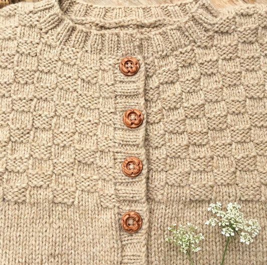 ‘Forest Flowers’ Cherry Wood Buttons 3/4”