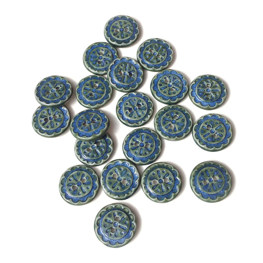 Wholesale 11/16" Scalloped Flowers Porcelain Bundle - Six 2-Packs