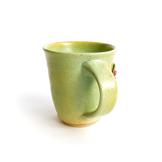 Zinnia Hand Sculpted Stoneware Mug 11 oz