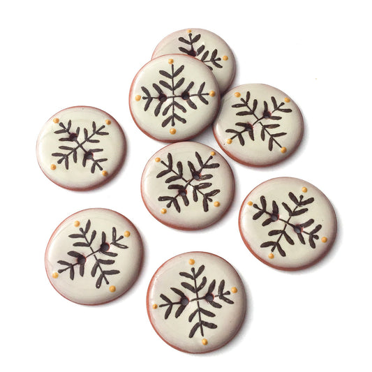 Woodsy ‘Bud & Vine’ Ceramic Button 1-1/16"