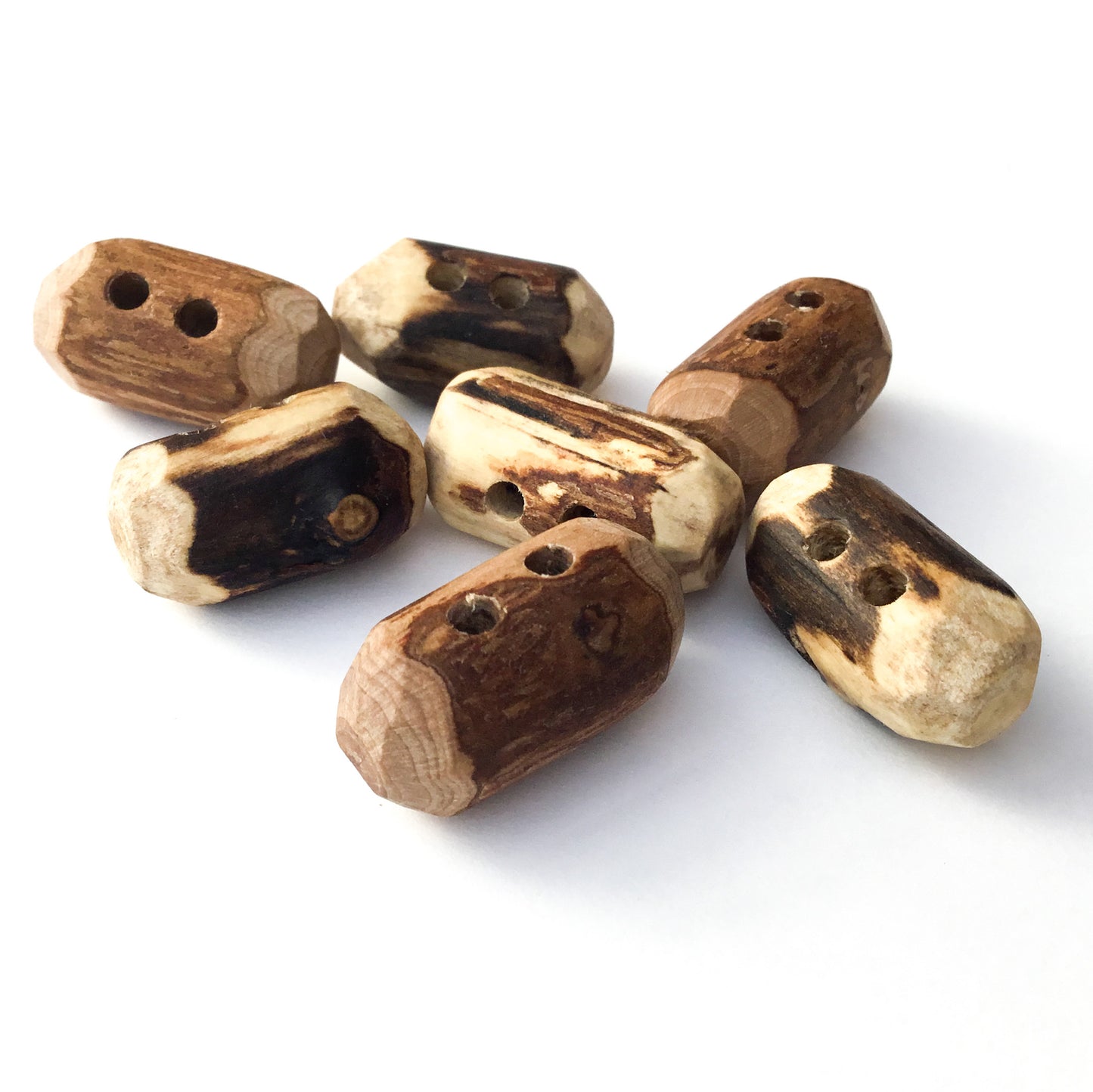 Pear Wood Toggle Buttons 7/8” x 7/16” 7-pack