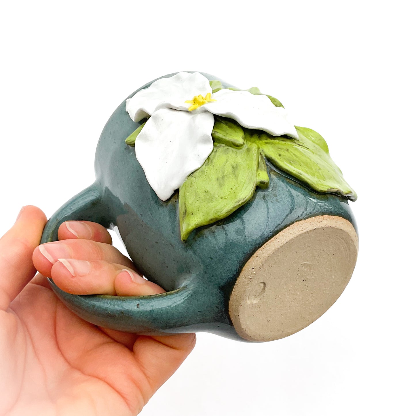 Trillium Hand Sculpted Stoneware Mug 11 oz