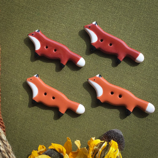 Fox Buttons 3/4" x 1-3/4"