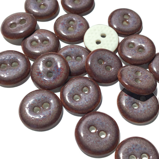 Iridescent Plum Porcelain Buttons 1/2"