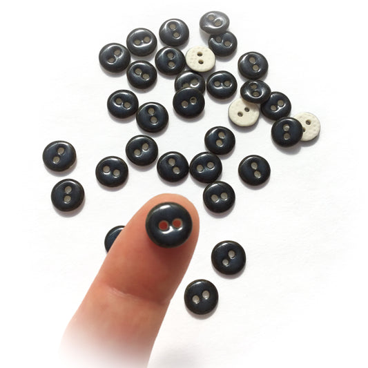 Midnight Blue Porcelain Buttons 7/16"
