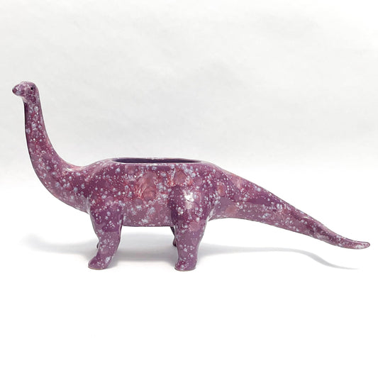 Purple Brontosaurus Dinosaur Planter
