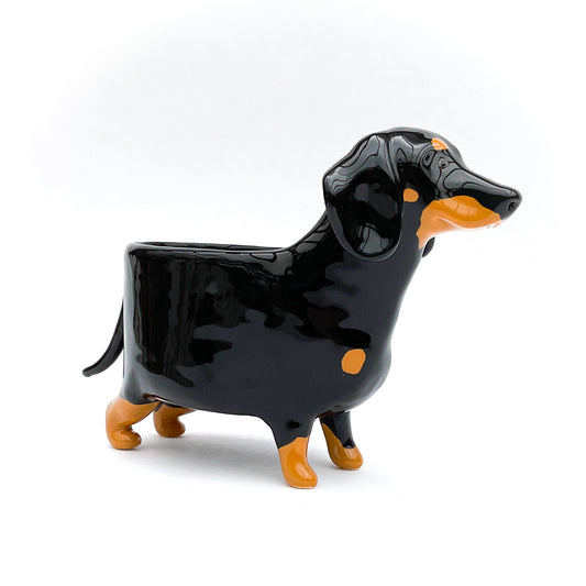 Dachshund Dog Planter - Ceramic Dog Plant Pot