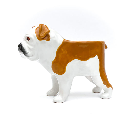 English Bulldog Planter - Ceramic Dog Plant Pot