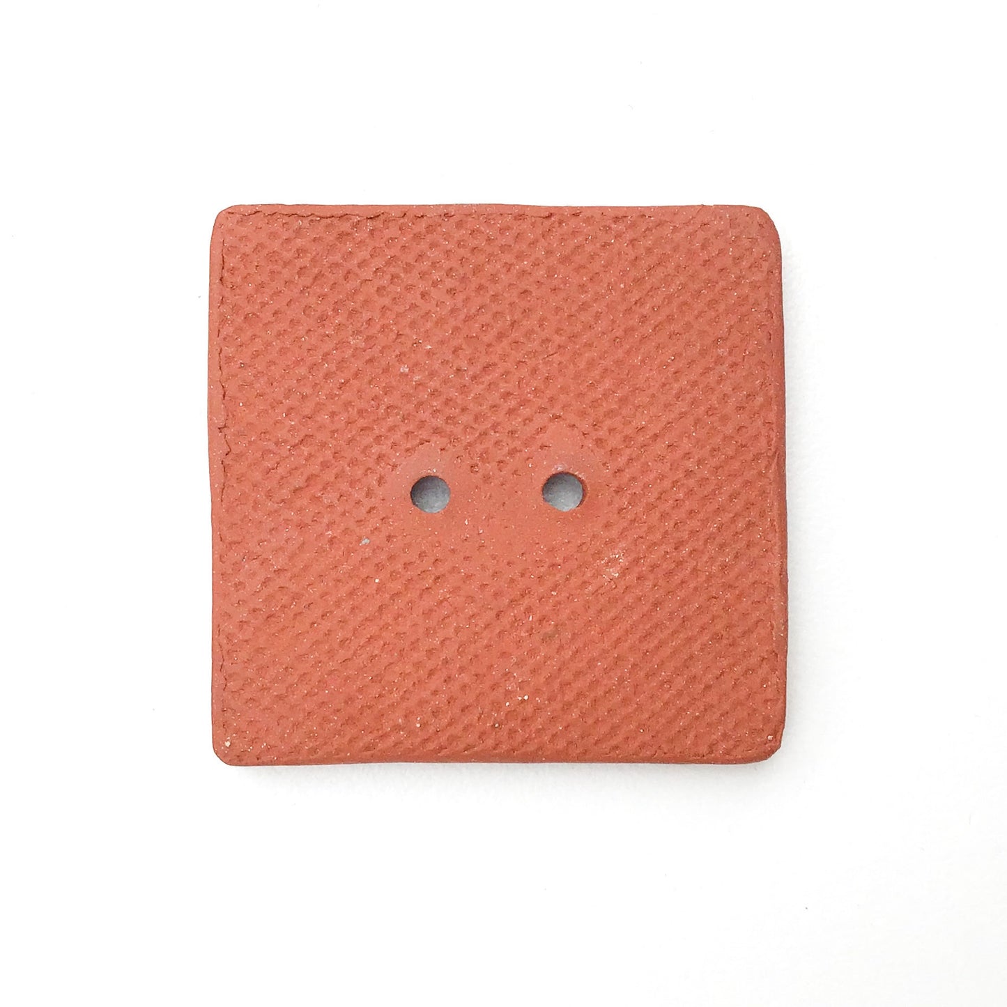 Large Square Decorative Button - Raspberry - Turquoise - Orange - Art Button - 1 3/8"