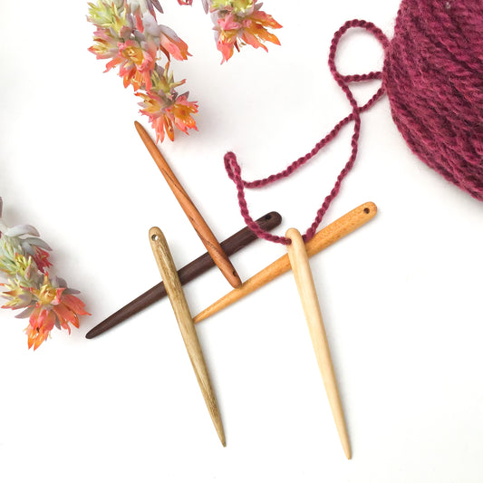 Wooden Needles - Mixed Local Hardwood Needles - various sizes