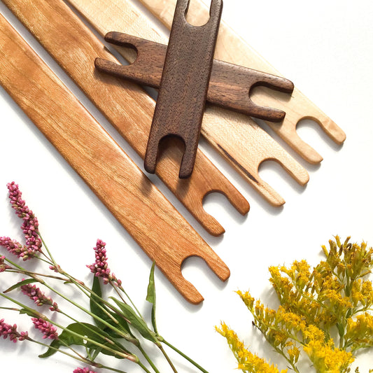 4"-12" Wooden Tapestry Shuttles - Cherry & Maple & Black Walnut
