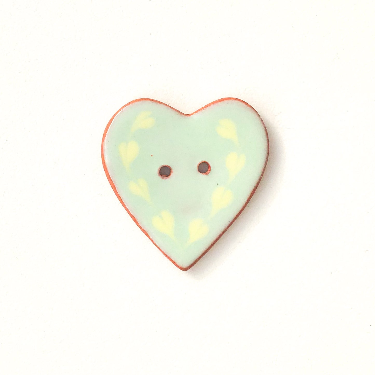 Decorative Heart Buttons - Ceramic Heart Button - 1 3/8"