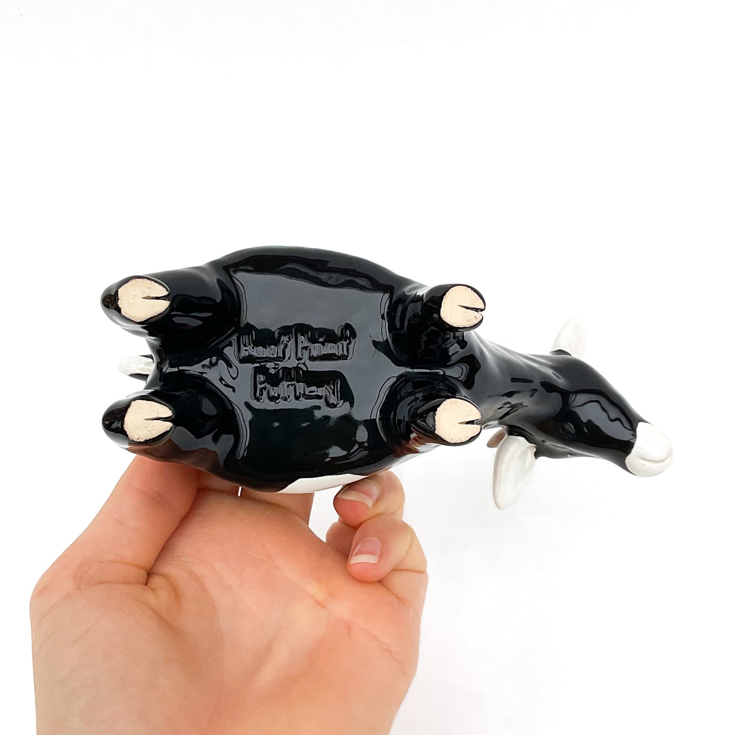 Black and White Pygmy Goat Pot