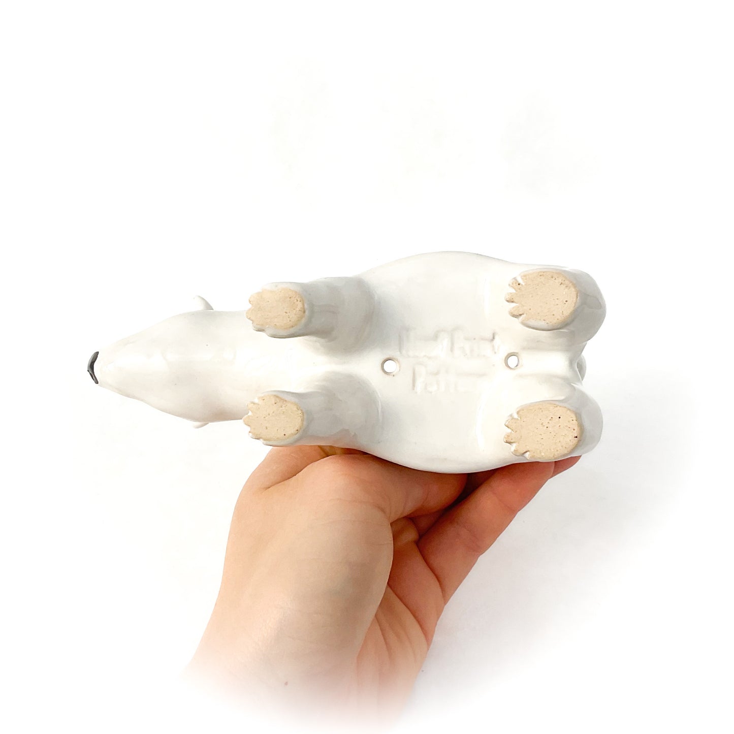 Baby Polar Bear Ceramic Planter