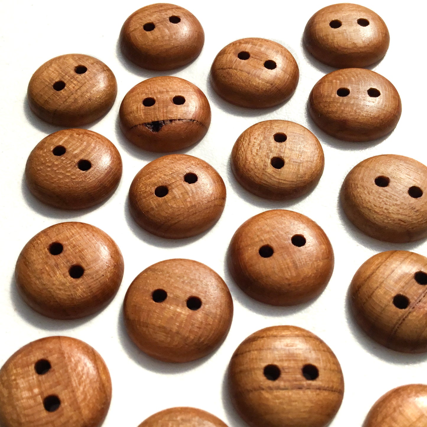 Polished Cherry Wood Buttons - 5/8”
