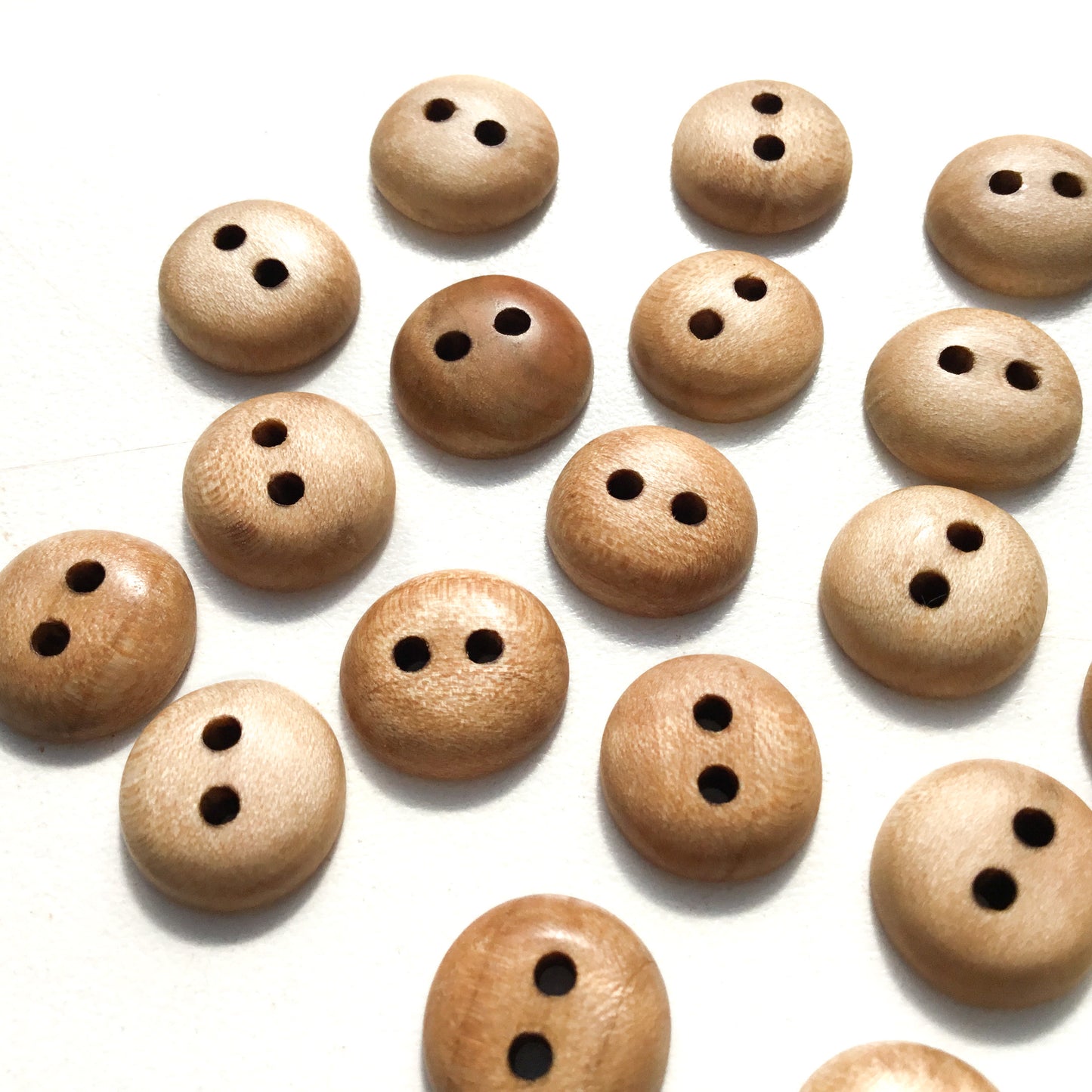 Polished Maple Wood Buttons - 1/2"