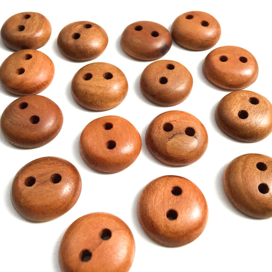 Polished Cherry Wood Buttons - 3/4”