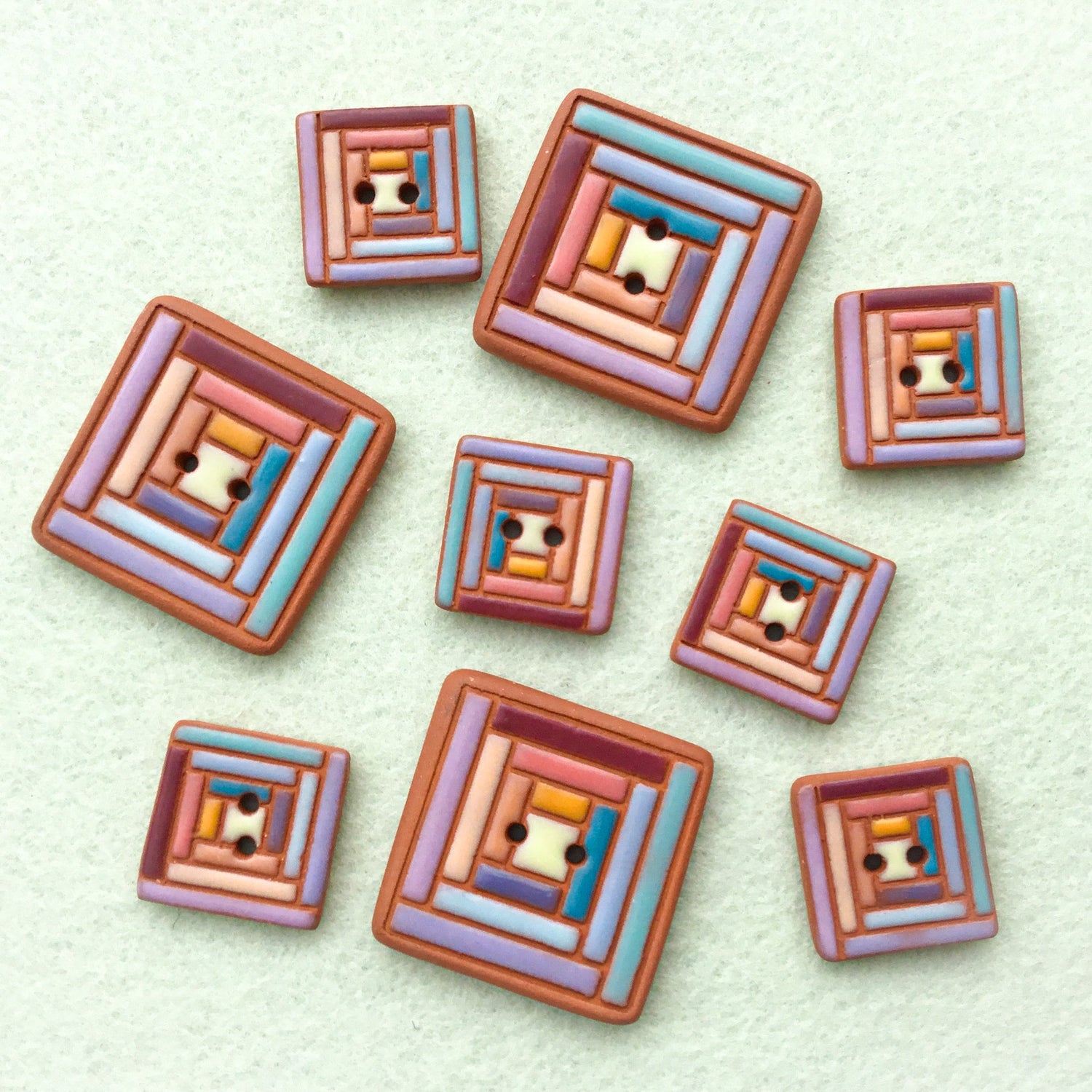 Quilt Inspired Buttons