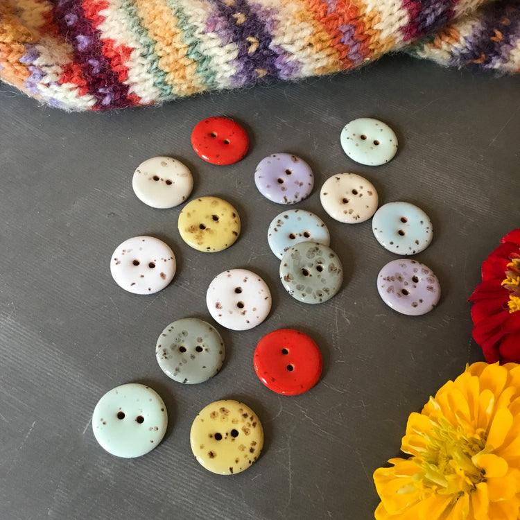 Artisan Buttons made from Wood, Clay, & Antler
