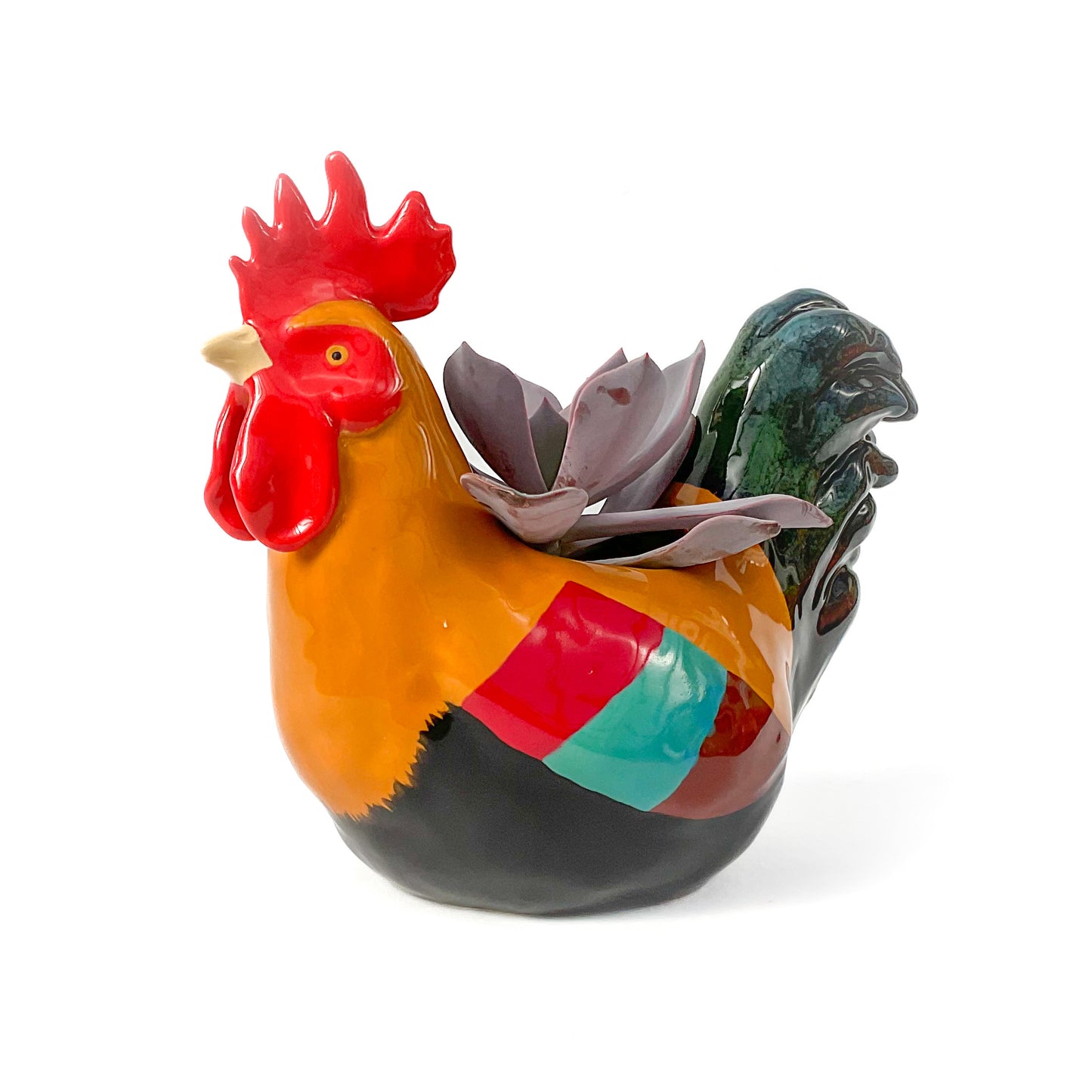 Rooster Pot - Ceramic Rooster Planter