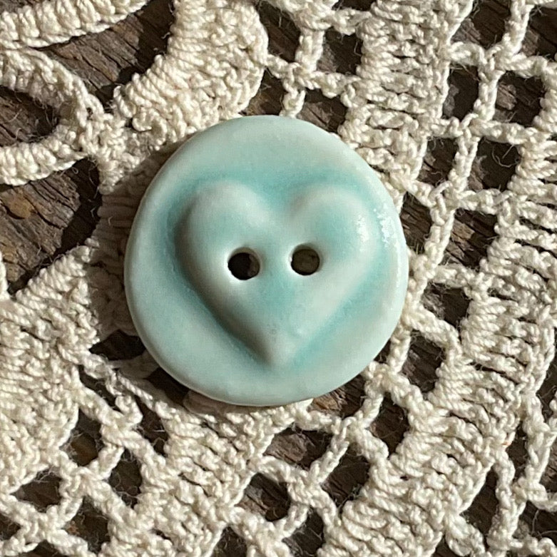 ‘Love Seal’ Matte Porcelain Button 5/8”