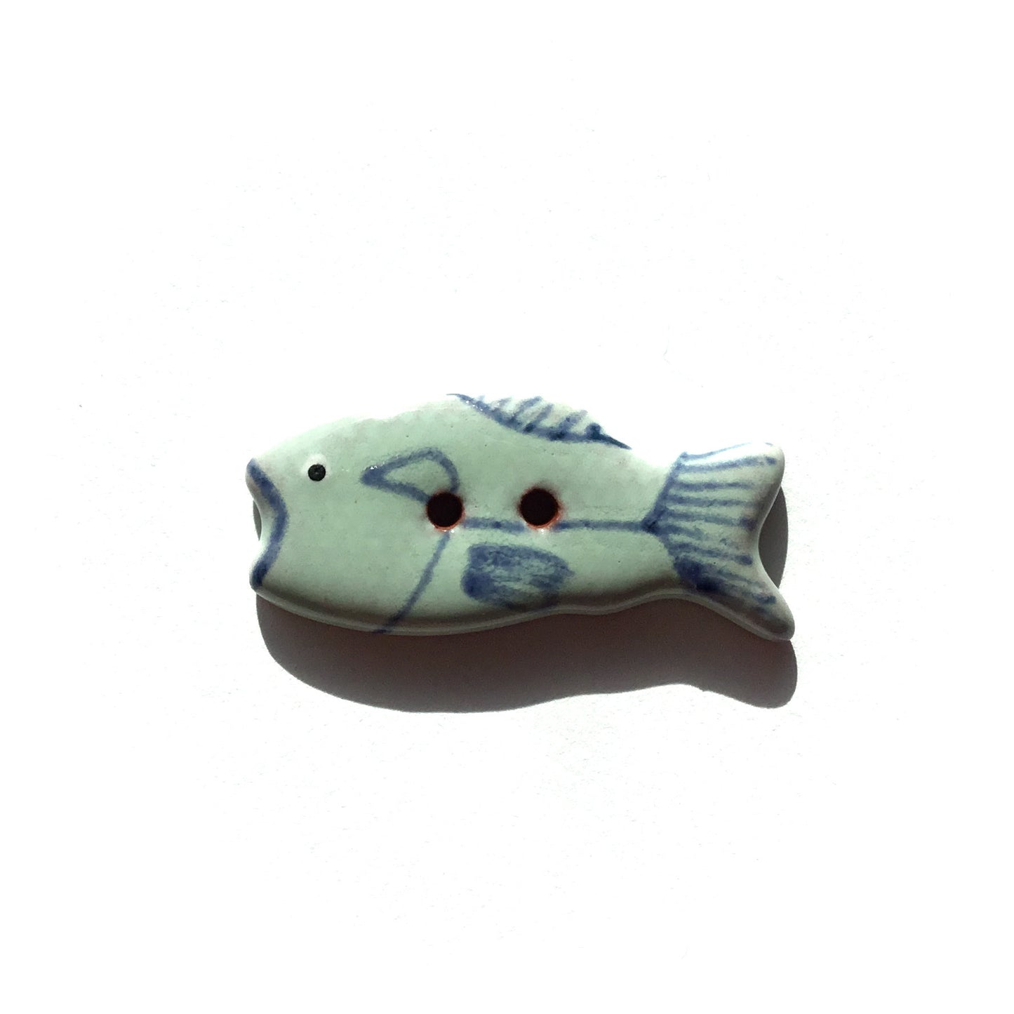 Colorful Fish Ceramic Buttons  1/2" x 1-1/4"