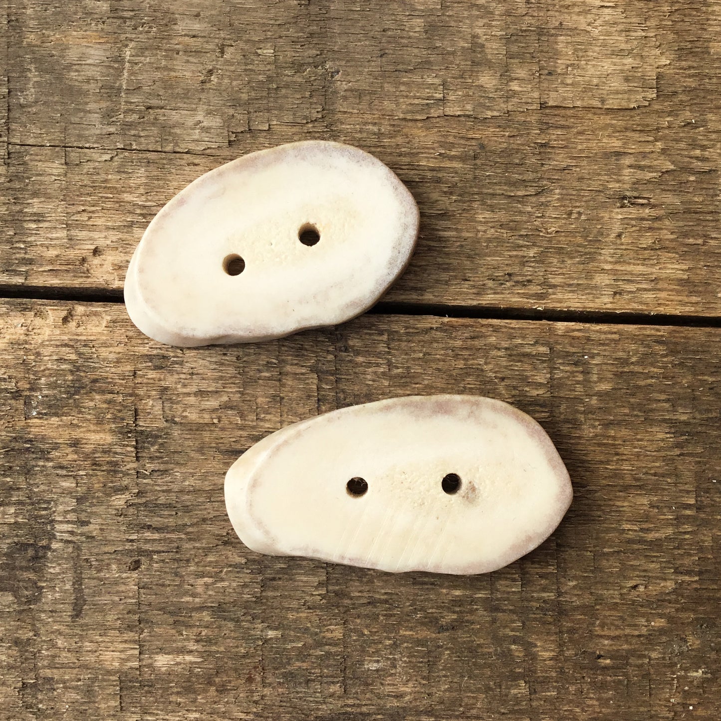 Deer Antler Shed Buttons  3/4" x 1-1/2" - 2 pack