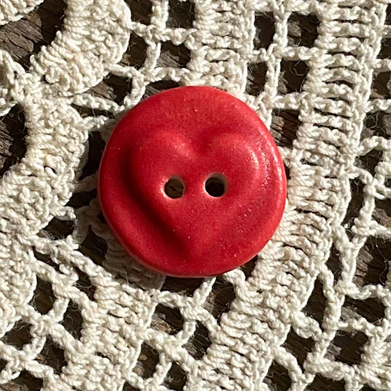 ‘Love Seal’ Matte Porcelain Button 5/8”