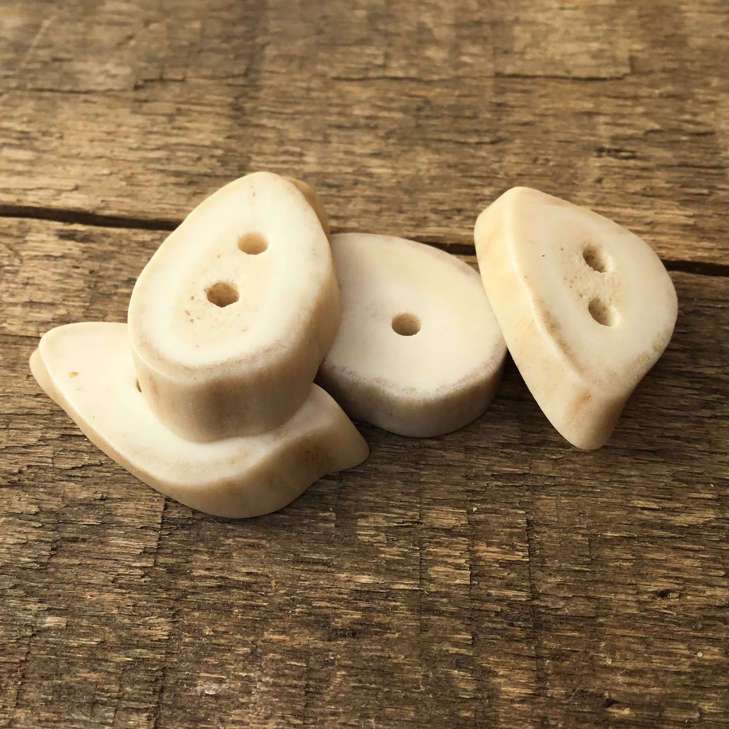 Deer Antler Shed Buttons  5/8" x 1" 4 Pack