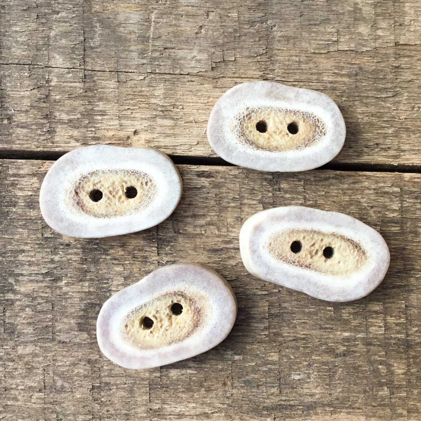 Deer Antler Shed Buttons  11/16" x 1-1/16" - 4 pack