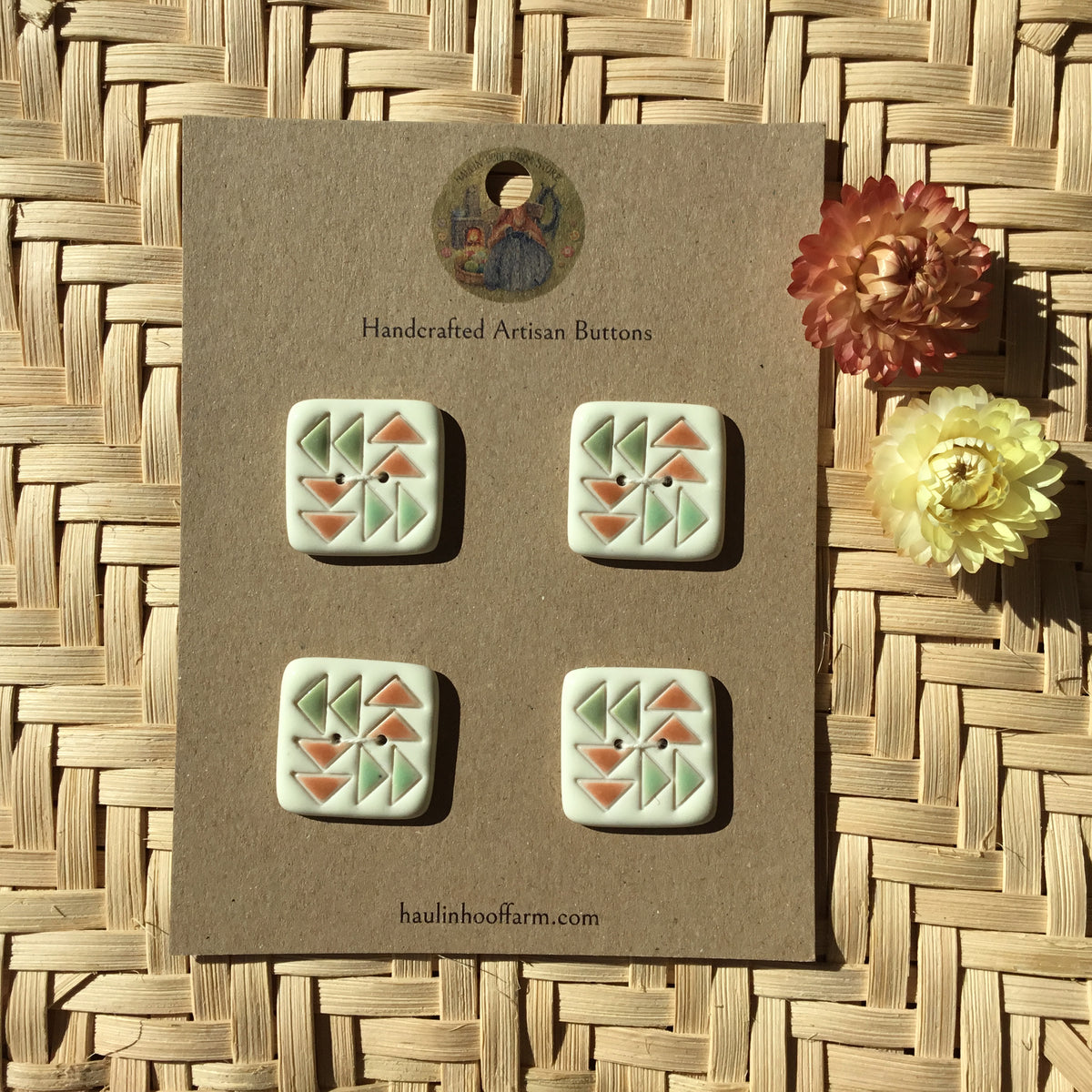 Flying Geese Quilt Button Packs