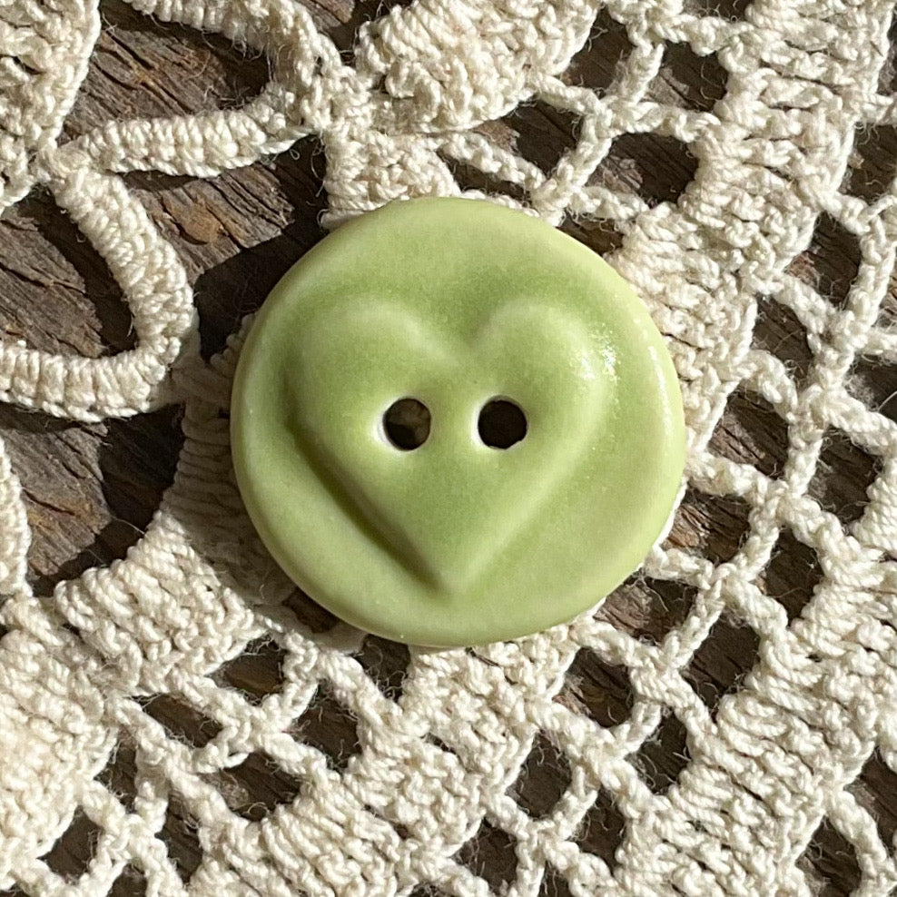 ‘Love Seal’ Matte Porcelain Button 5/8”