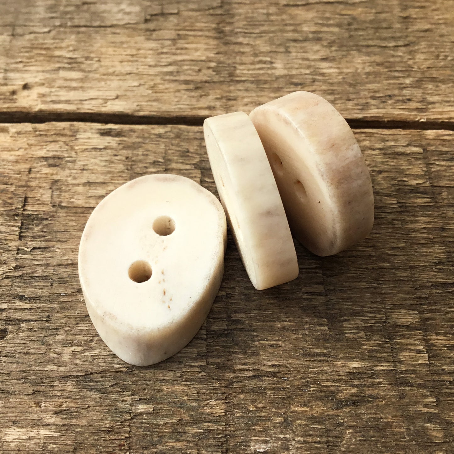 Deer Antler Shed Buttons - 5/8" x 3/4" 3 Pack