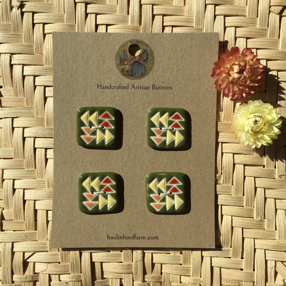 Flying Geese Quilt Button Packs
